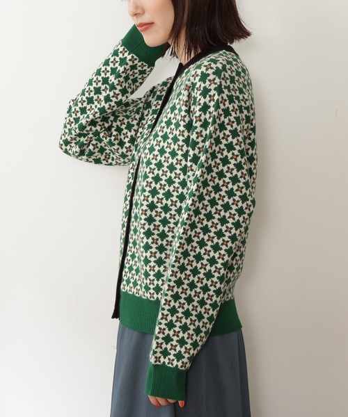 「N.（N. Natural Beauty Basic）」 ニットカーディガン MEDIUM グリーン レディース_画像3