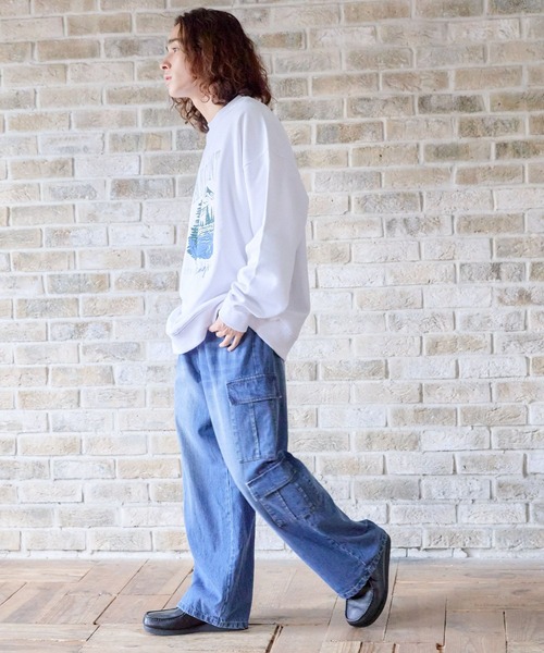 「PBLIM」 スウェットカットソー LARGE オフホワイト レディース_画像5