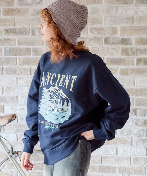 「PBLIM」 スウェットカットソー LARGE オフホワイト レディース_画像7