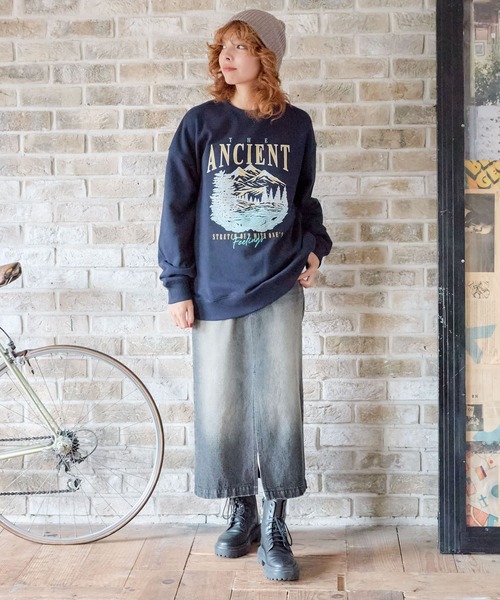 「PBLIM」 スウェットカットソー LARGE オフホワイト レディース_画像8