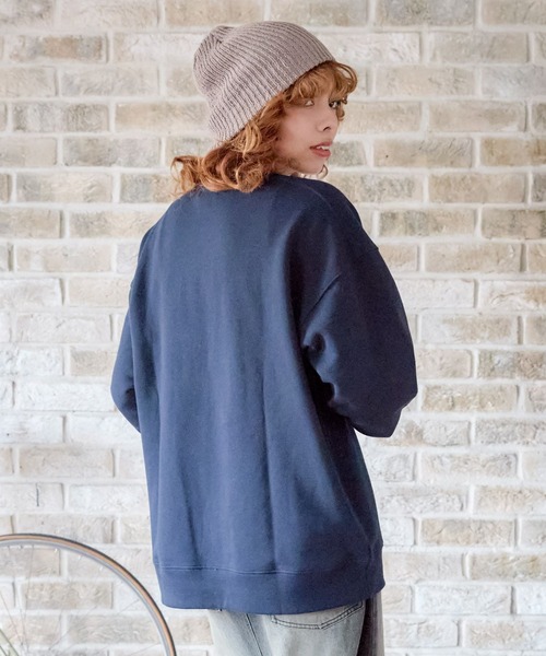 「PBLIM」 スウェットカットソー LARGE オフホワイト レディース_画像9