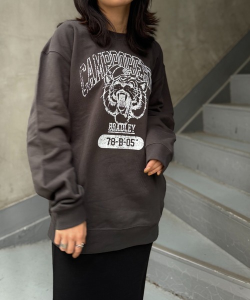 「mi via loca」 スウェットカットソー X-LARGE パープル レディース_画像2
