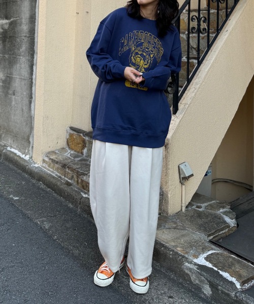 「mi via loca」 スウェットカットソー X-LARGE パープル レディース_画像5
