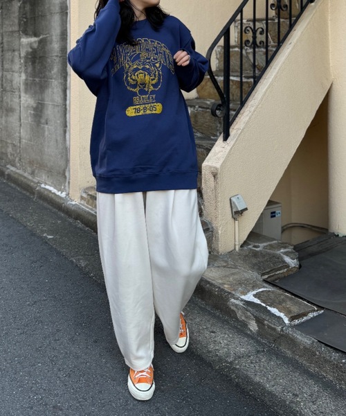 「mi via loca」 スウェットカットソー X-LARGE パープル レディース_画像6