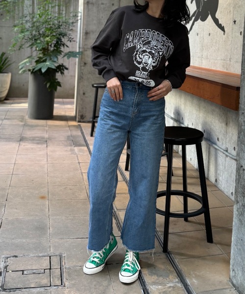 「mi via loca」 スウェットカットソー X-LARGE パープル レディース_画像7