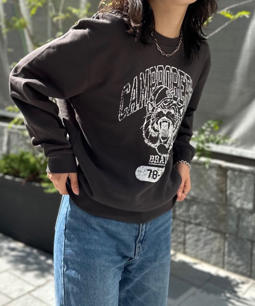 「mi via loca」 スウェットカットソー X-LARGE パープル レディース_画像8