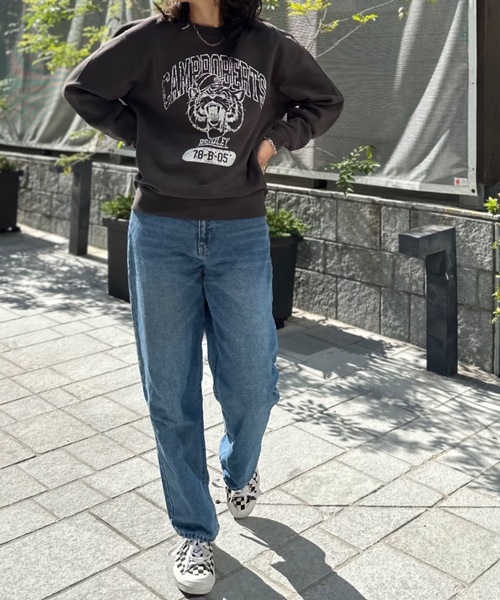 「mi via loca」 スウェットカットソー X-LARGE パープル レディース_画像9