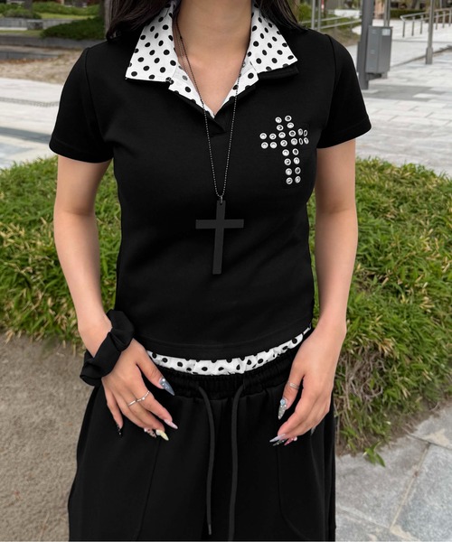 tシャツ 半袖 レイヤードスキッパーポンチTEE レディース メンズ