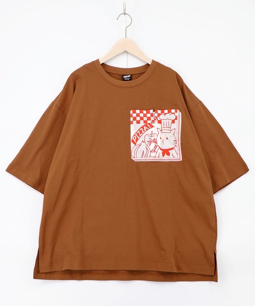 おまとめ　タグ付き　未使用品　グルービーカラーズ　Tシャツ　くまTEE 160 ScoLar（スカラー） tシャツ 362101：ポケットギミック付き ピザ屋ネコ