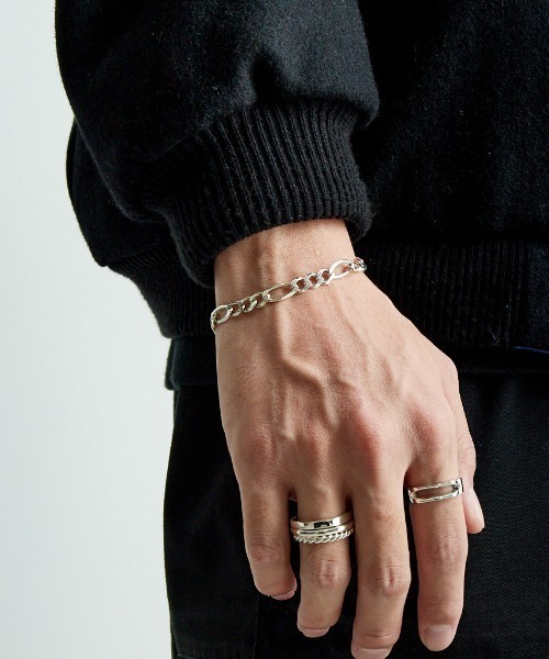 ブレスレット 「WEB先行予約」「XOLO JEWELRY/ショロジュエリー」 FIGARO LINK シルバーブレスレット 6MM メンズの画像