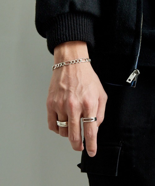 ブレスレット 「WEB先行予約」「XOLO JEWELRY/ショロジュエリー」 FIGARO LINK シルバーブレスレット 6MM メンズの画像