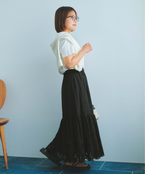 COHINA（コヒナ） ロング スカート コットンエンブロイダリー