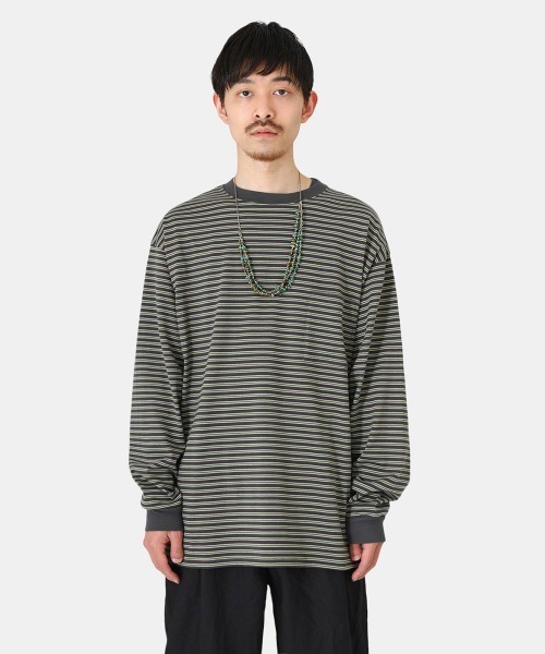 「marka」 長袖Tシャツ 3 グリーン メンズ_画像6