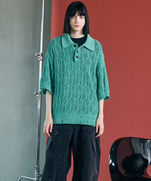 MAISON SPECIAL（メゾンスペシャル） ポロシャツ 半袖 「UNISEX」Sheer
