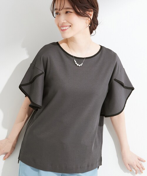 roughlow 半袖 フレアシルエット トップス SHOO・LA・RUE（シューラルー） tシャツ 半袖 「ひんやり/洗濯機可/S