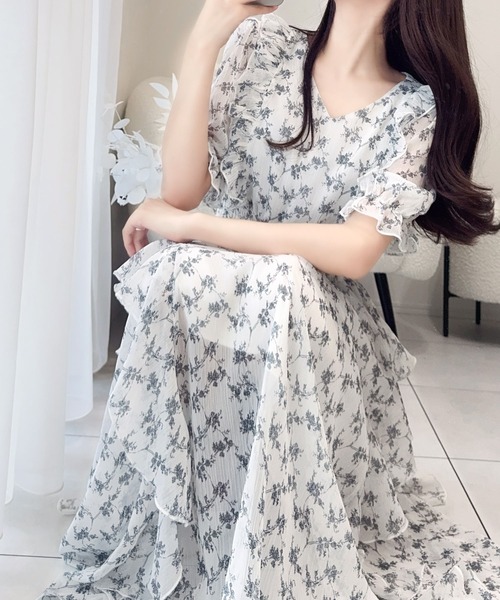 「mily bilet」 半袖ワンピース X-LARGE ホワイト レディース_画像2