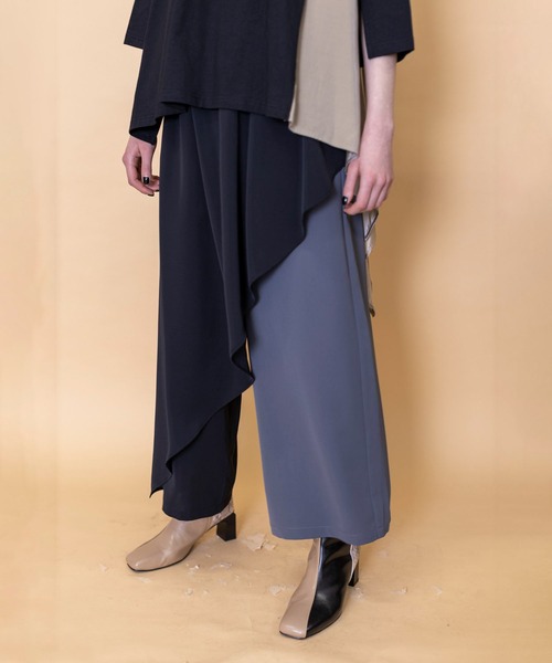 「OSMOSIS」 「loaf」イージーパンツ ONE SIZE ブラック レディース_画像5