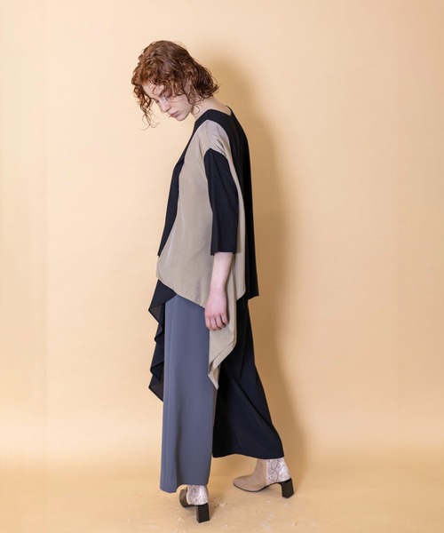 「OSMOSIS」 「loaf」イージーパンツ ONE SIZE ブラック レディース_画像7