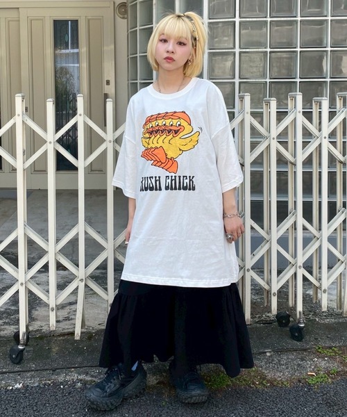 「Candy Stripper」 半袖Tシャツ FREE ブラック レディース_画像7
