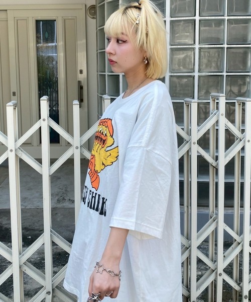 「Candy Stripper」 半袖Tシャツ FREE ブラック レディース_画像9