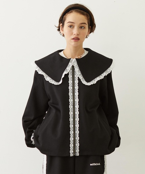 MILKFED.（ミルクフェド） コート アウター BIG COLLAR LACE JACKET