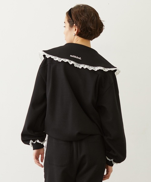 ジャケット・アウター i_am handmade big collar coat MILKFED.（ミルクフェド） コート アウター BIG COLLAR LACE JACKET