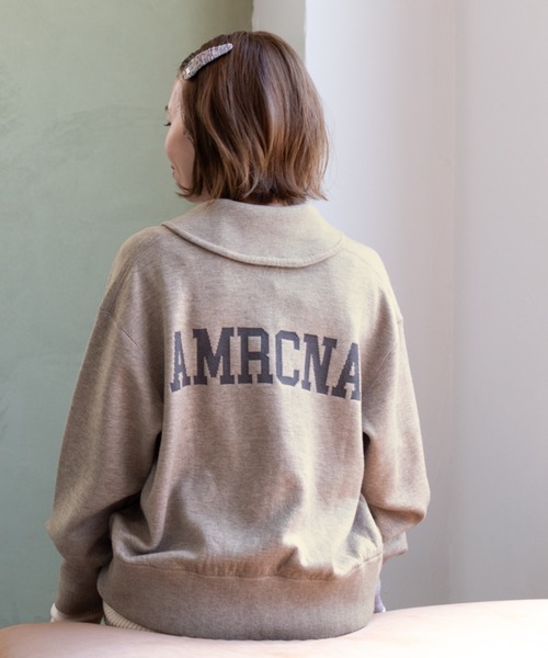 AMERICANA（アメリカーナ） カーディガン 別注 AMRCNAロゴ ニット
