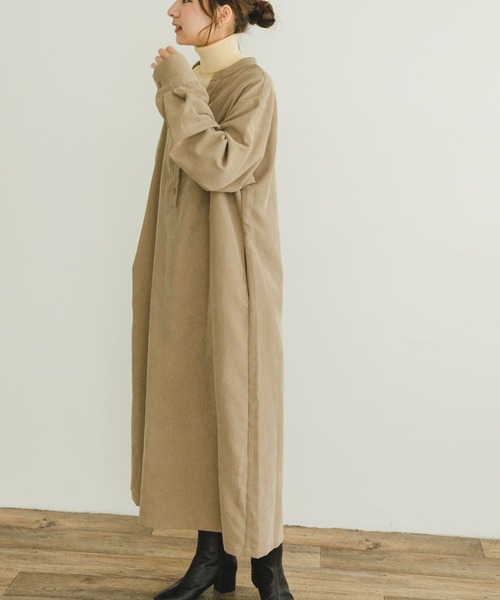 「ITEMS URBANRESEARCH」 長袖ワンピース FREE バーガンディー レディース_画像4