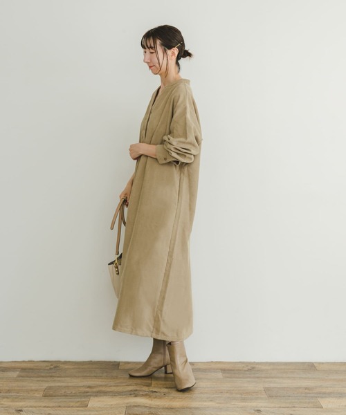 「ITEMS URBANRESEARCH」 長袖ワンピース FREE バーガンディー レディース_画像8