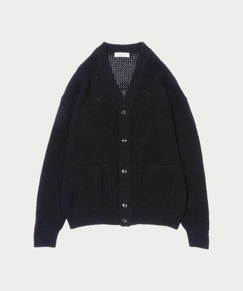 【未使用】MONKEY TIME CTN MESH V NECK カーディガン 未使用】MONKEY TIME CTN MESH V NECK カーディガン トップス