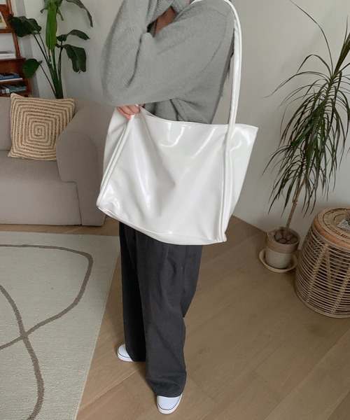 cream creme ショルダーバッグ バッグ ビッグレザートートバック