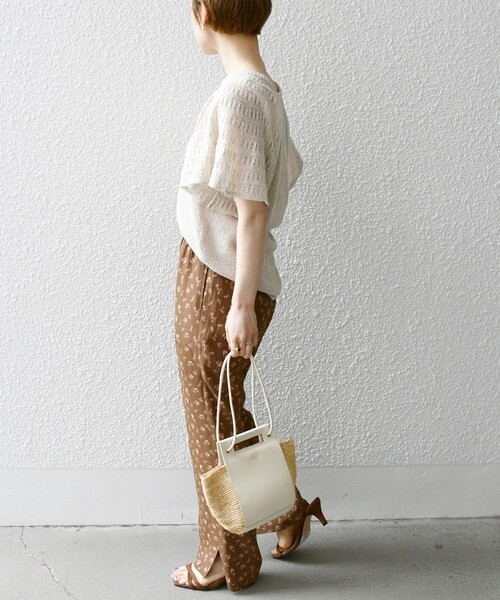 MESH NO SLEEVE KNIT 手洗い可 SHIPS any any:「手洗い可能」メッシュ スリーブ リネン ラミー ニット