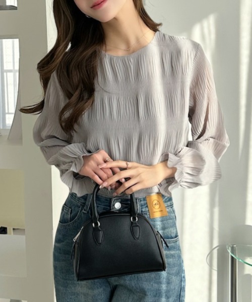 Ada. ブラウス シャツ 「オンオフ問わず通年で大活躍」シアー