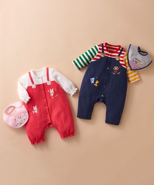 MIKI HOUSE（ミキハウス） スタイ よだれかけ うさぎ柄刺繍スタイ