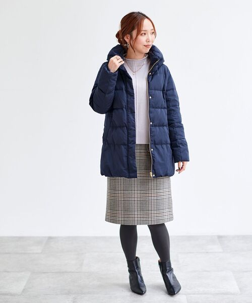 le.coeur blanc（ルクールブラン） スカート チェックトラペーズ