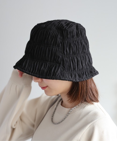 ラムスキンのパイピングがお洒落Hermes\tKlelia Code ハット sakishimatokyo 帽子 ハット シャーリングハット レディース