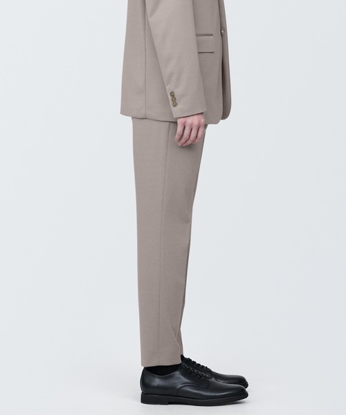 無印良品 パンツ 紳士 ストレッチジャージーノータックパンツ