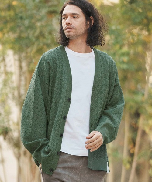 CAMBIO（カンビオ） カーディガン mcg3397- Openwork Knit Relax