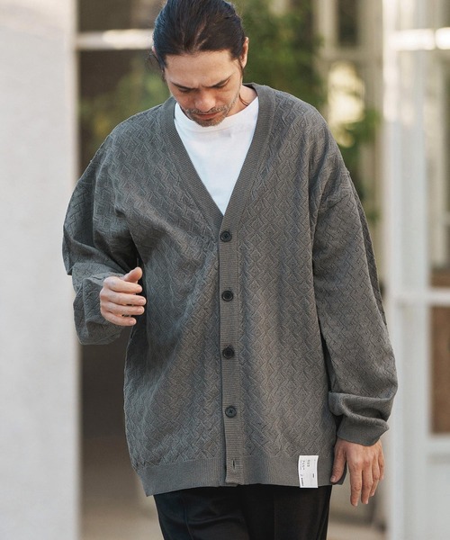 CAMBIO（カンビオ） カーディガン mcg3397- Openwork Knit Relax