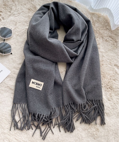 ✨作家手編み✨ニット　大判ストール　フランス製シルク混ウール　パープル　240㎝ ✨作家手編み✨ニット 大判ストール フランス製シルク混ウール