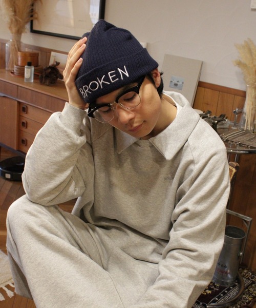 BROKEN BASE（ブロークンベース） ニット帽 ニットキャップ 刺繍入り