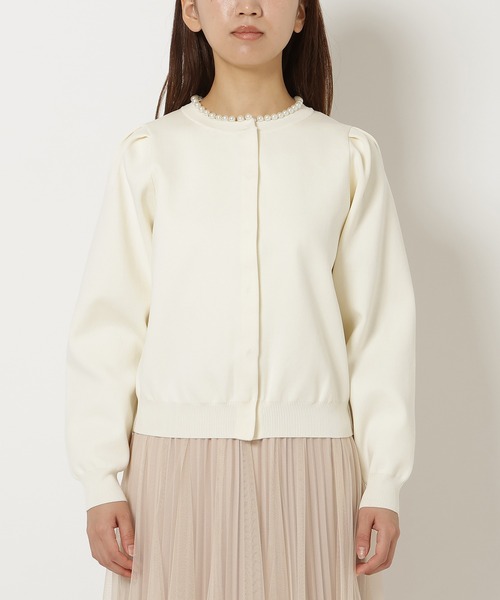 ニット パワーショルダーニットカーディガン レディース : 80694251  