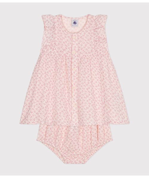 PETIT BATEAU（プチバトー） ワンピース ダブルガーゼワンピース