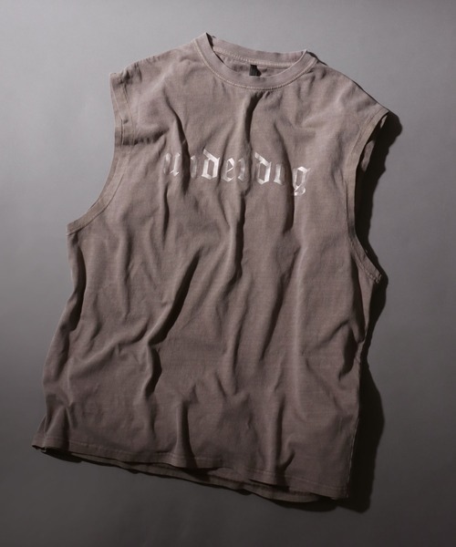 ヴィンテージライクノースリーブシャツ SITRY タンクトップ Pigment Graphic No Sleeve Shirt
