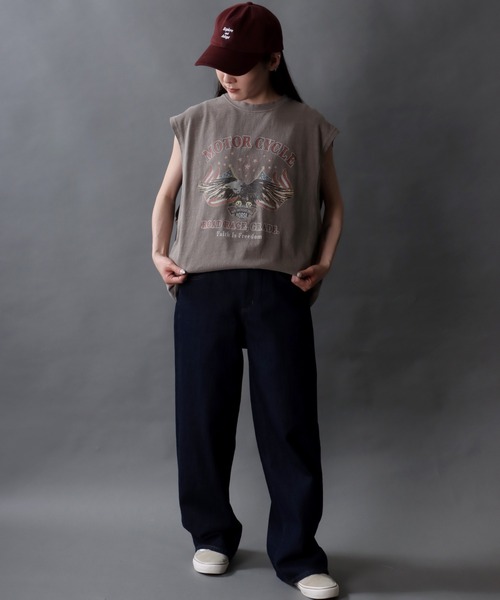 SITRY タンクトップ Pigment Graphic No Sleeve Shirt