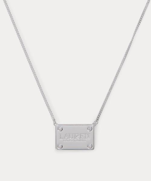 LAUREN RALPH ネックレス スターリング シルバー ロゴ