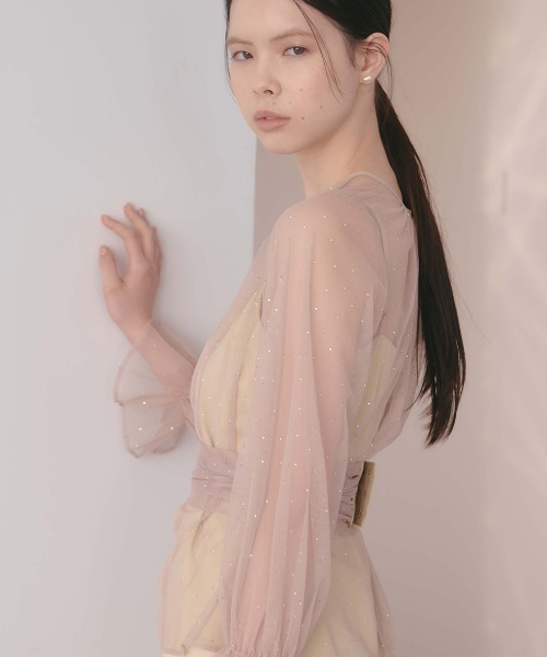 kaene（カエン） ドレス ラインストーンチュールセットドレス