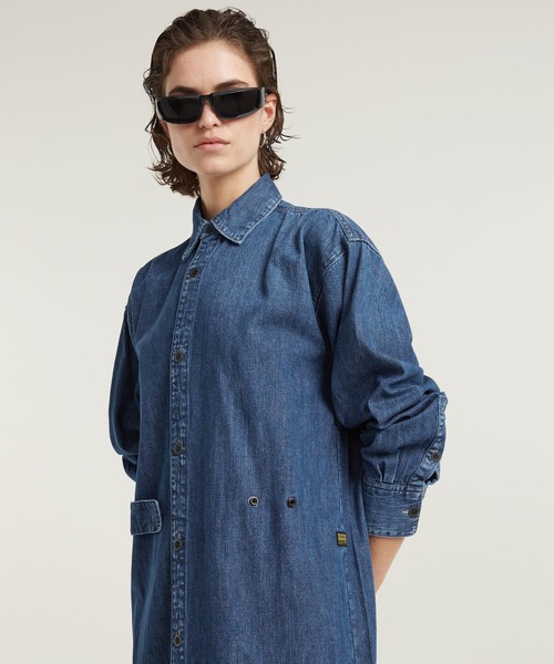 ワンピース LONG TAB SHIRT DRESS/ロングデニムシャツワンピース/マキシ丈 | G-STAR RAW | 02