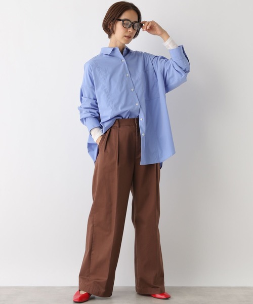 LEPSIM（レプシィム） ブラウス シャツ 切り替えBIGシャツ 139146