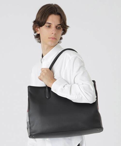 BLACK LABEL CRESTBRIDGE トートバッグ ハンドバッグ PVCクレストブリッジチェックトートバッグ（バッグ）｜BLACK